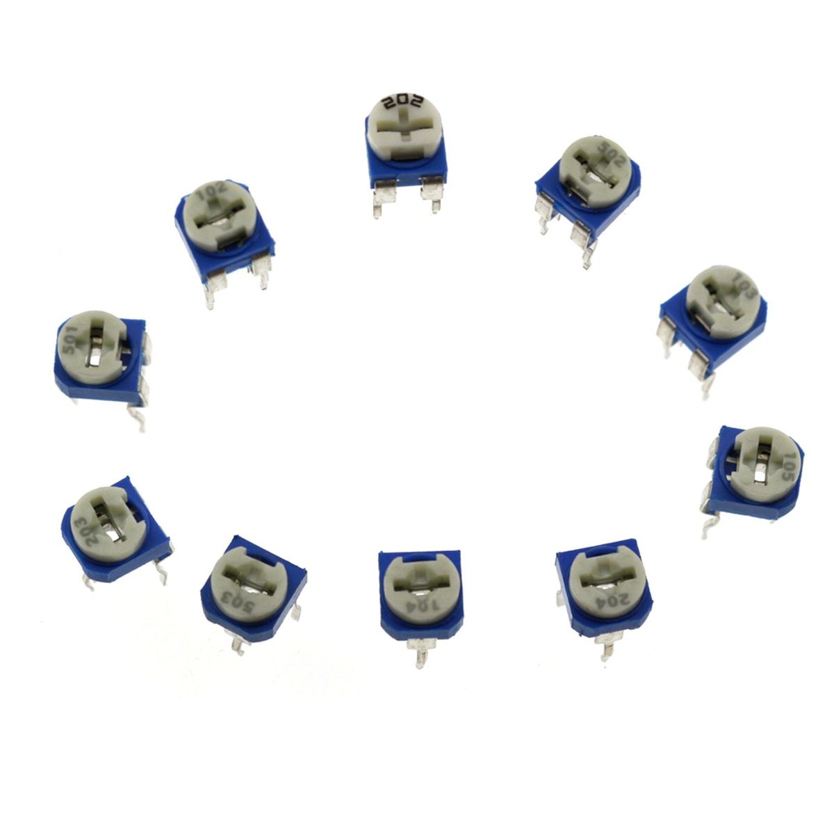 100PCS Potentiometer Variable Resistors Kit 10 Types Value