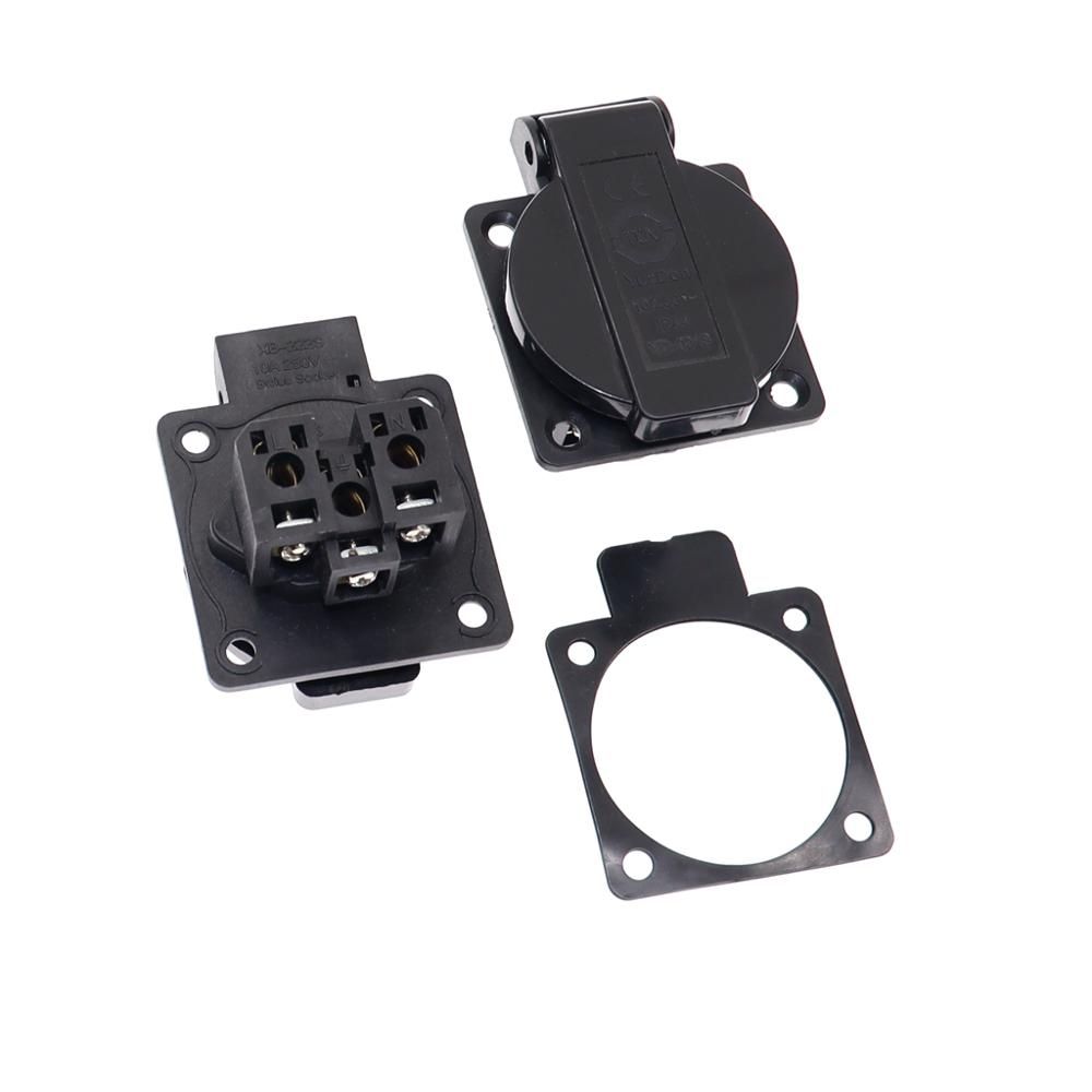 Switzerland Waterproof Industrial Socket IP44 Swiss AC Power Socket 10A Dustproof Power Connector Electrical Socket With Cover