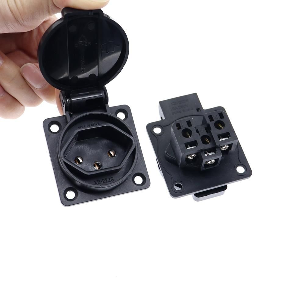 Switzerland Waterproof Industrial Socket IP44 Swiss AC Power Socket 10A Dustproof Power Connector Electrical Socket With Cover