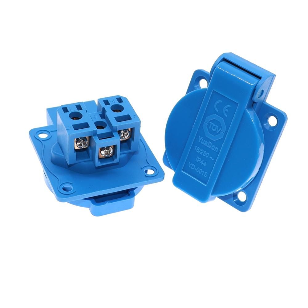 Switzerland Waterproof Industrial Socket IP44 Swiss AC Power Socket 10A Dustproof Power Connector Electrical Socket With Cover