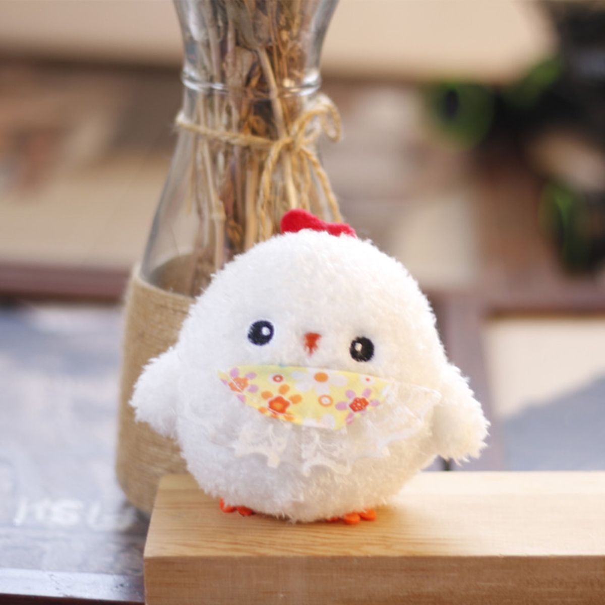 10cm Plush Pendant Plush Cartoon Keychain Children Doll Toy White