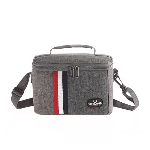 Compact Insulated Lunch Bag - Grey