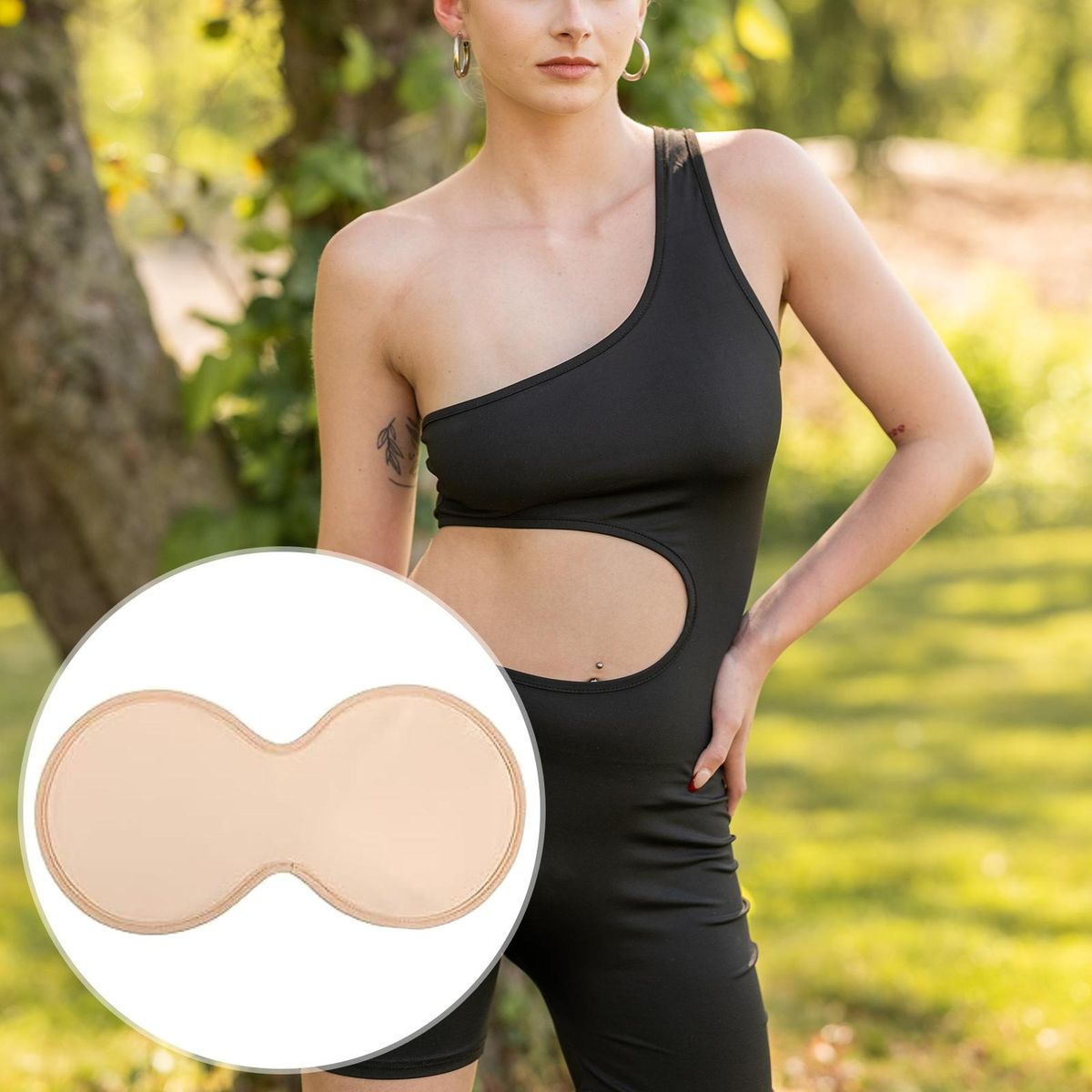 Castor Oil Pack for Breast Health Breast Care Wrap Washable Reusable Khaki