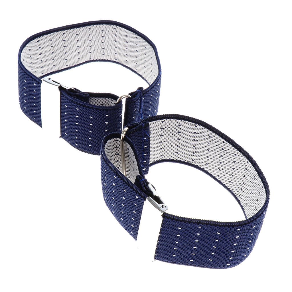 2pairs Mens Shirt Sleeve Arm Garter Stretch Jacquard Cuff Holder With