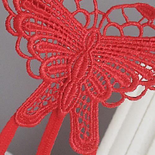 Women's G-String T-Back Butterfly Embroidery Thong Ladies Sexy Panties Red