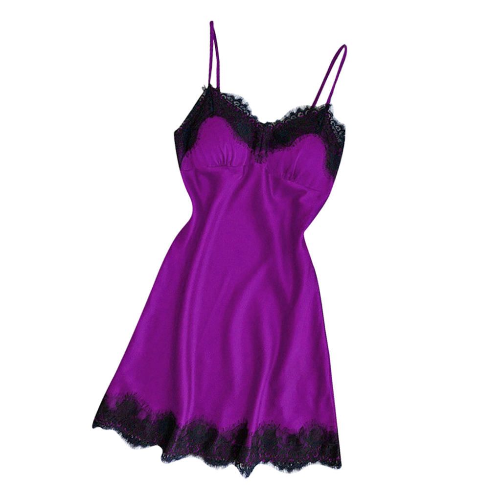 Sexy Lady  Sleep Robe Lace Sleeveless Underdress Women Wedding XL