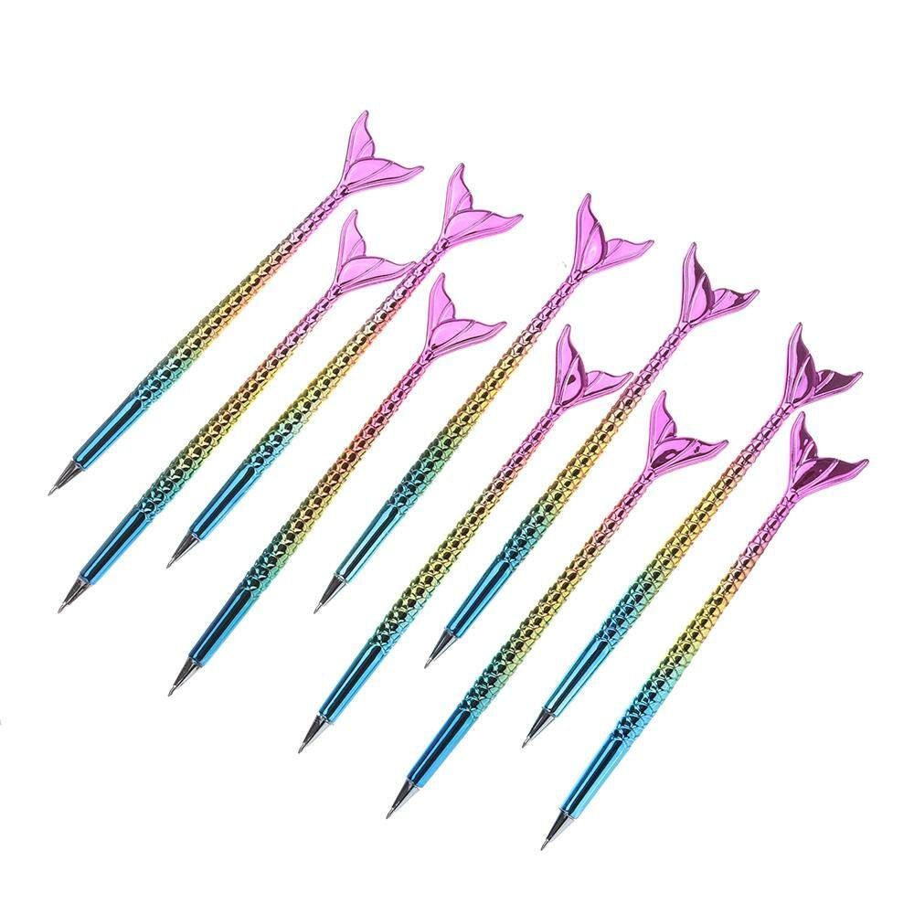 Mermaid Ball Pen Creative Stationery Korean Cute Ballpoint Pen Student Articles Gift Pen 10 Pcs
