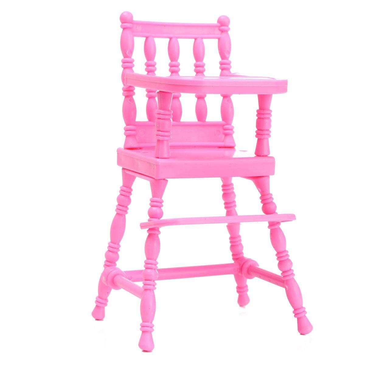 Pink Nursery Baby High Chair 1:6 Barbie Kelly Doll's House Dollhouse Furniture