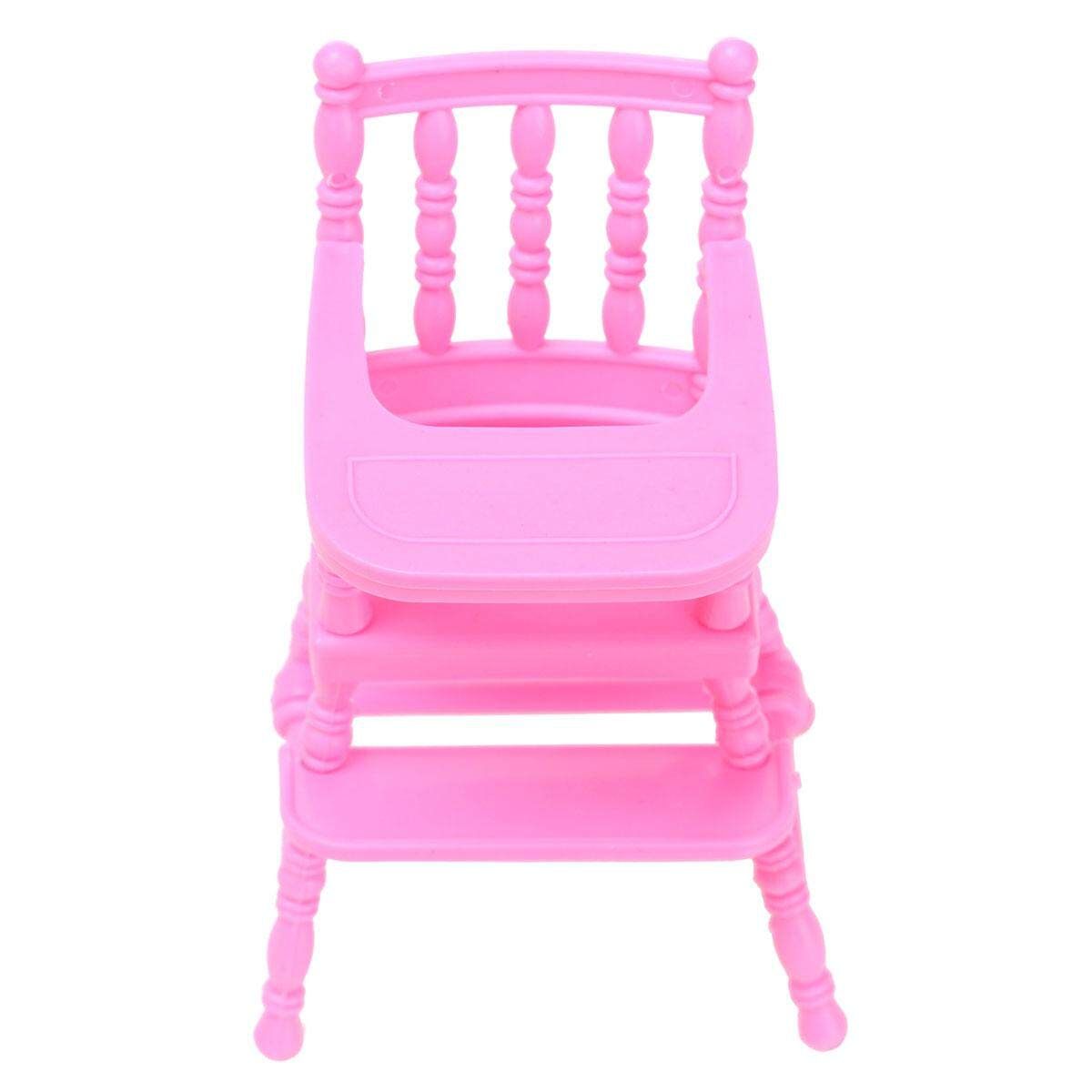 Pink Nursery Baby High Chair 1:6 Barbie Kelly Doll's House Dollhouse Furniture