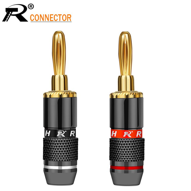 2Pcs/1Pair Non-Magneti Banana Plugs Audio Speaker Plug