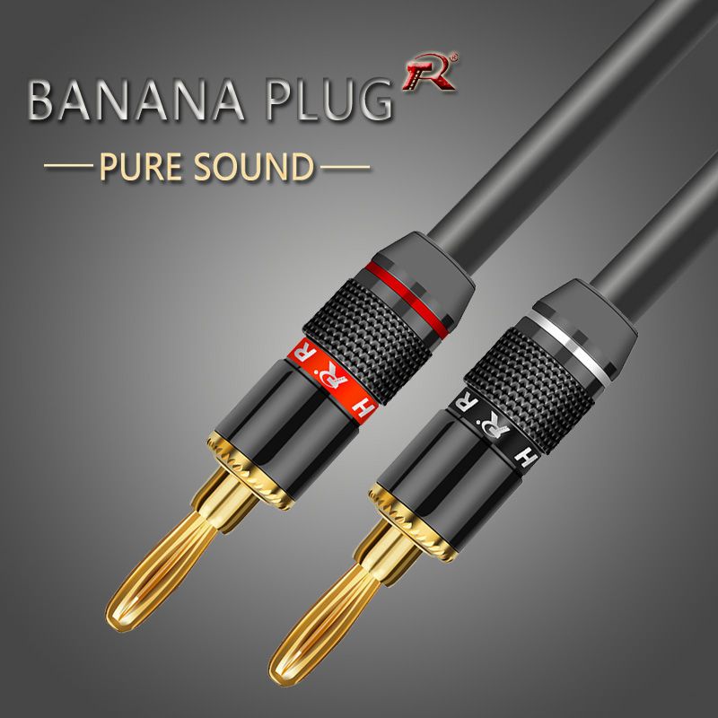 2Pcs/1Pair Non-Magneti Banana Plugs Audio Speaker Plug