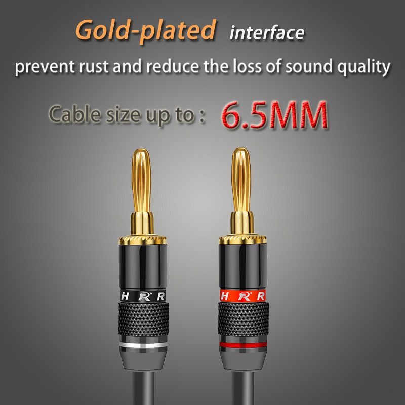 2Pcs/1Pair Non-Magneti Banana Plugs Audio Speaker Plug