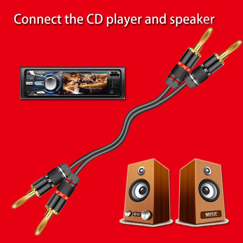 2Pcs/1Pair Non-Magneti Banana Plugs Audio Speaker Plug