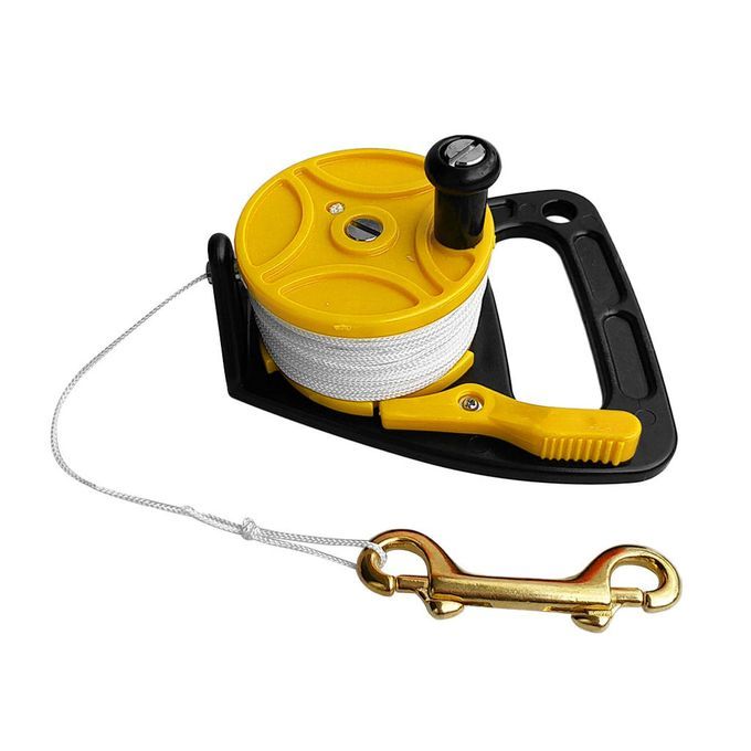 Scuba Diving Wreck Dive Reel With Thumb Stopper, 272ft Yellow 150FT