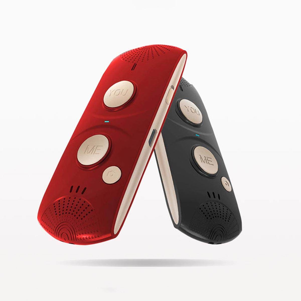 Smart Voice Translator Pocket Handy Bluetooth Real Time Translation 28 Languages Black (black)