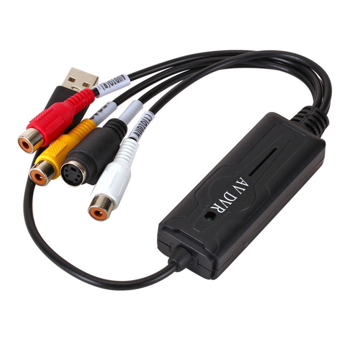Video Capture Card AV To USB 2.0 Audio Video Black