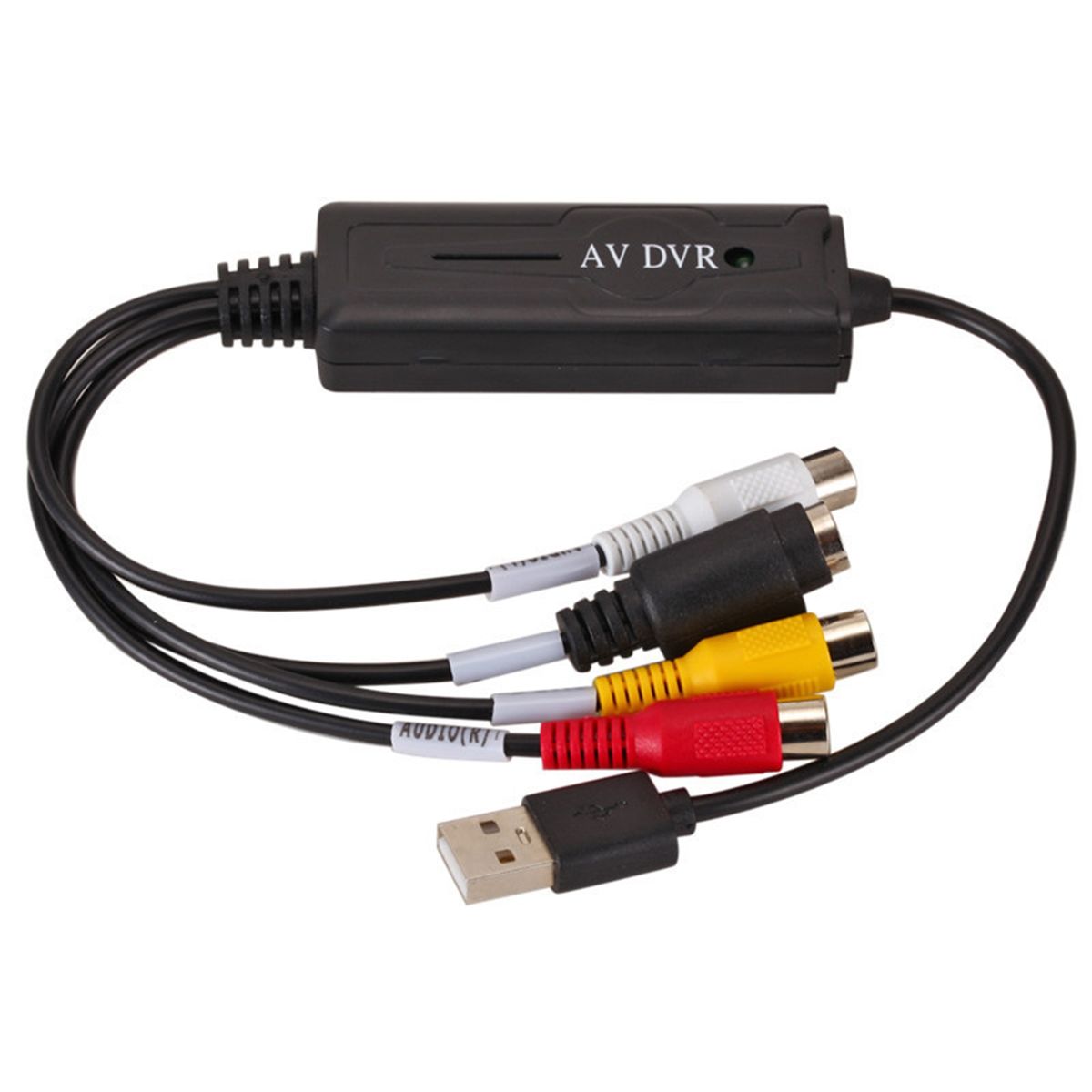 Video Capture Card AV To USB 2.0 Audio Video Black