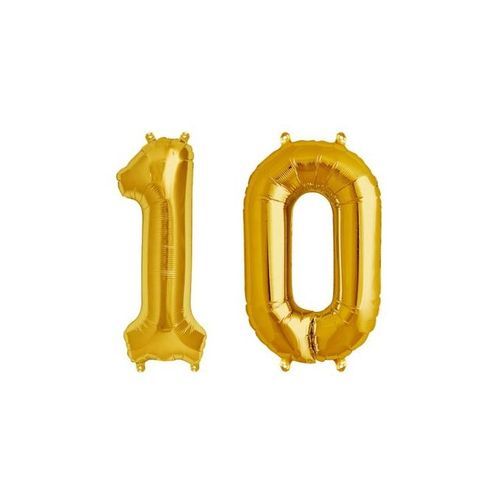 Number 10 Birthday Foil Balloon Giant Size