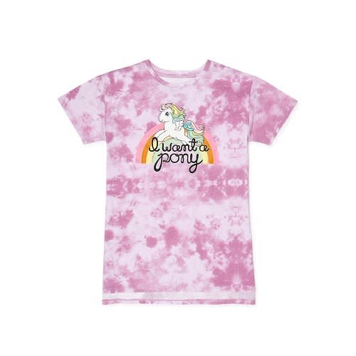 My Little Pony Girls Tie Dye Oversized Graphic T-shirt