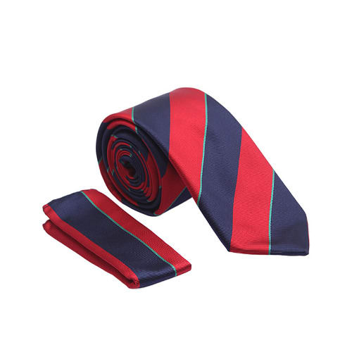 Blue & Red with Tiny Green Stripe Tie