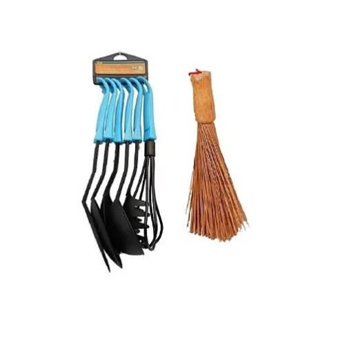 Non Stick Spoon Set Of 6 And Ewedu Broom