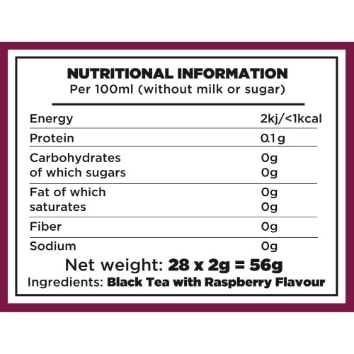 Raspberry Tea - 1 Carton Of 24 Boxes
