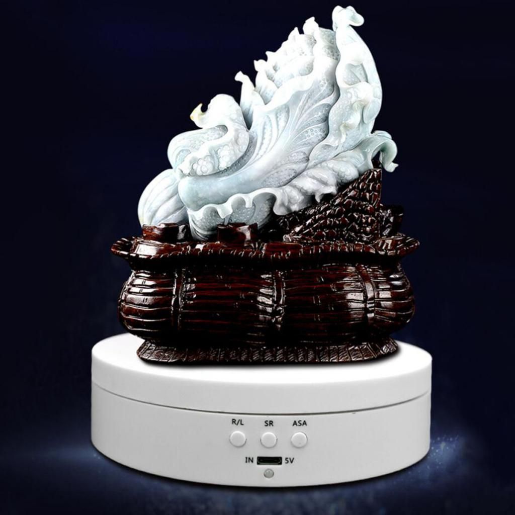 360 Degree Electric Turntable For Perfumes, Bags And White