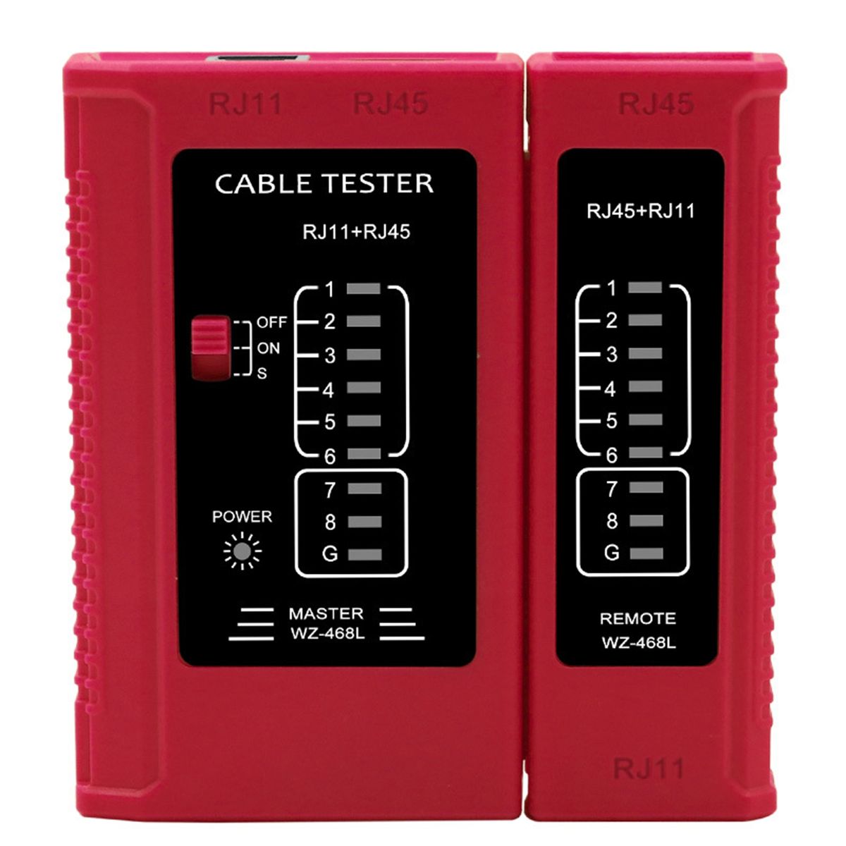 RJ45 RJ11 Network Cable LAN Tester Wire Telephone Line-Red