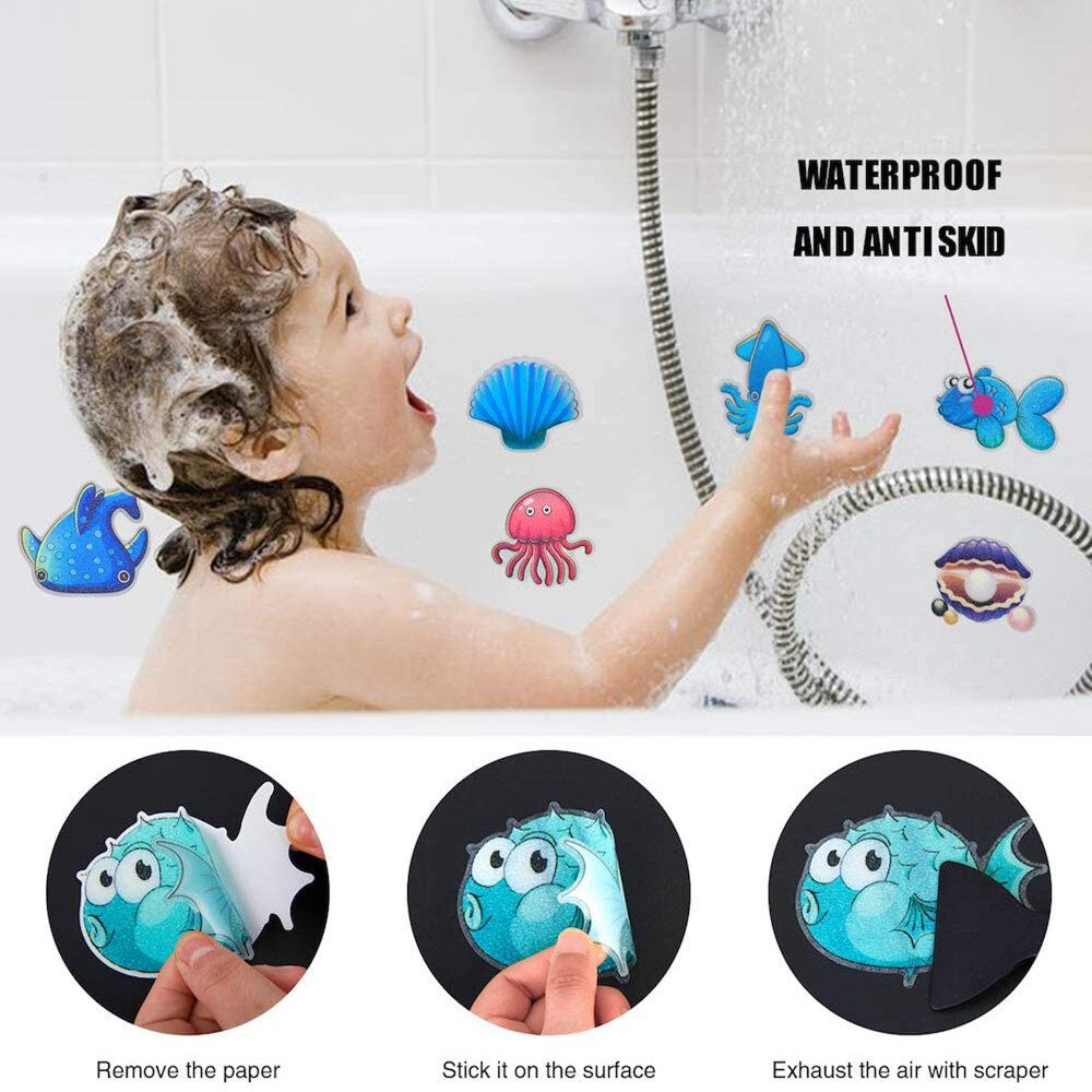 9X KIDS NON SLIP ANTI SKID SAFETY STICKERS BATH SHOWER MAT FOR CHILD TODDLER 002