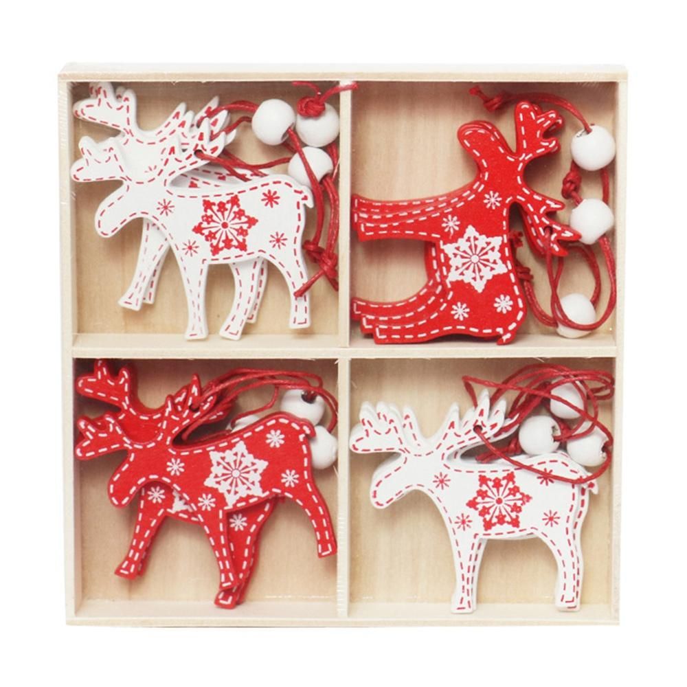 Christmas Pendant, Wooden Angel Pattern Ornaments Decoration
