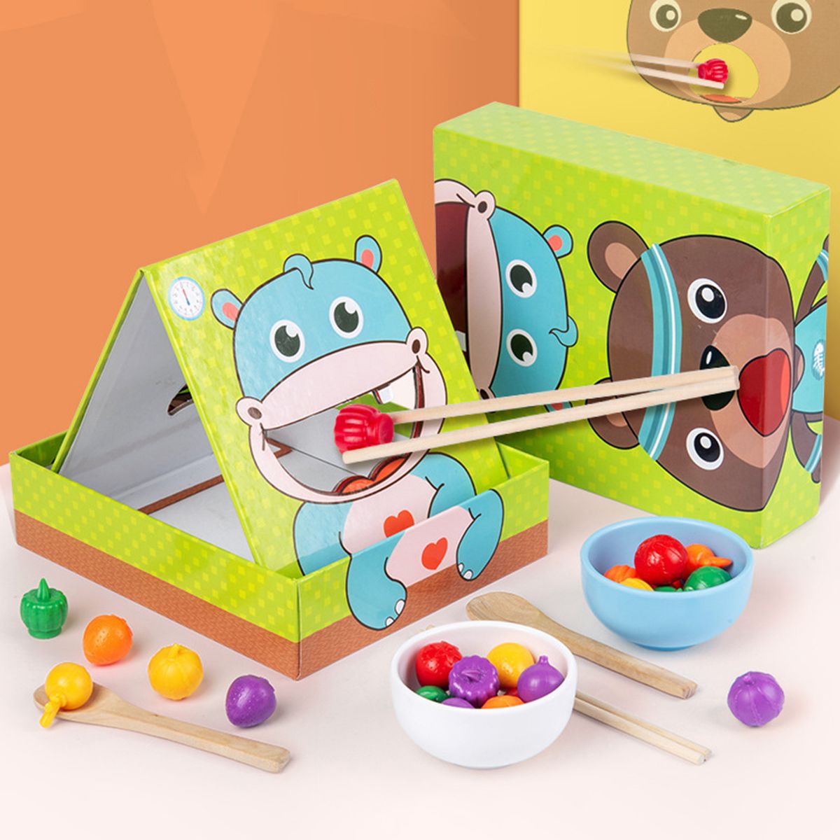 Chopsticks Learning Bear Design Interactive Toy Educational-