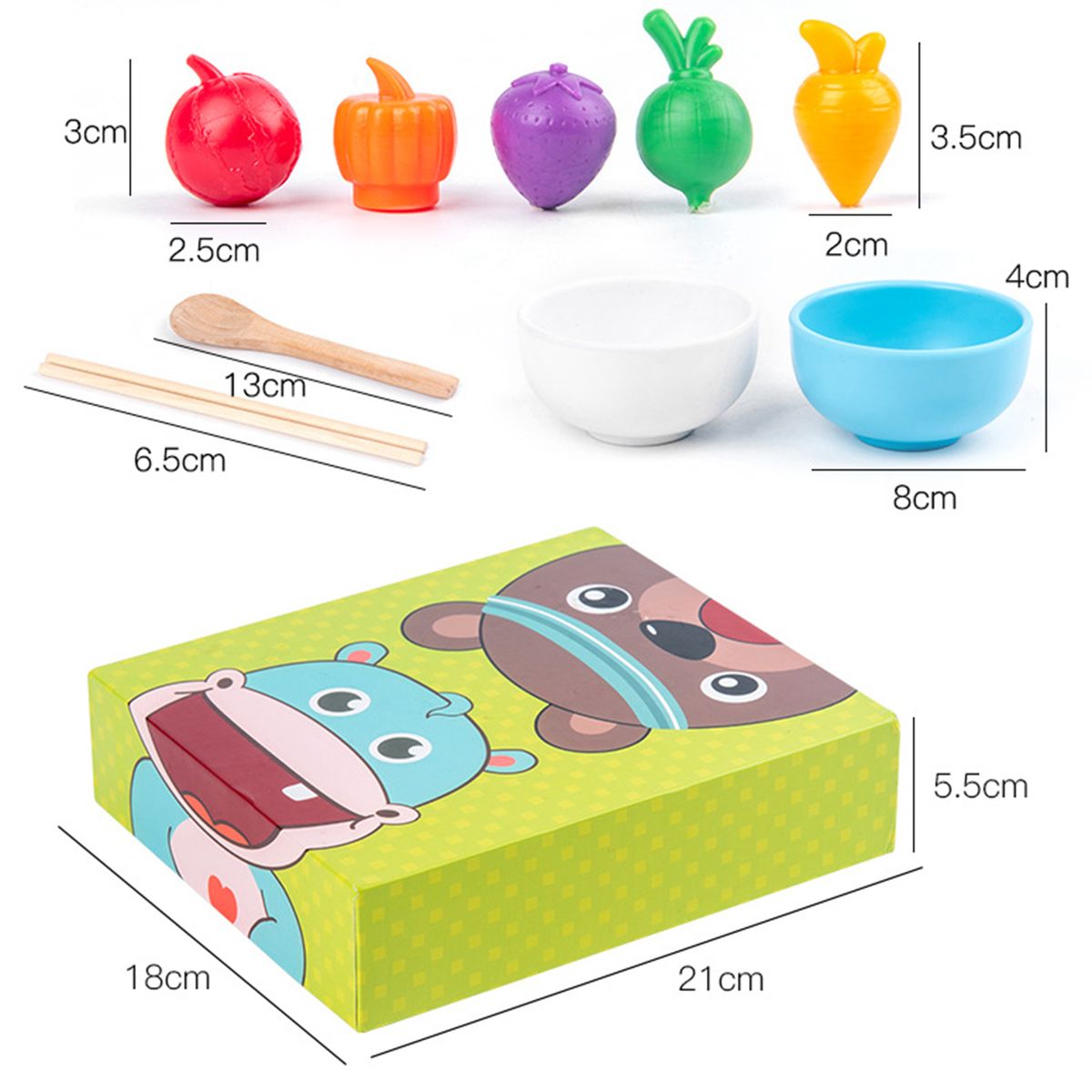Chopsticks Learning Bear Design Interactive Toy Educational-