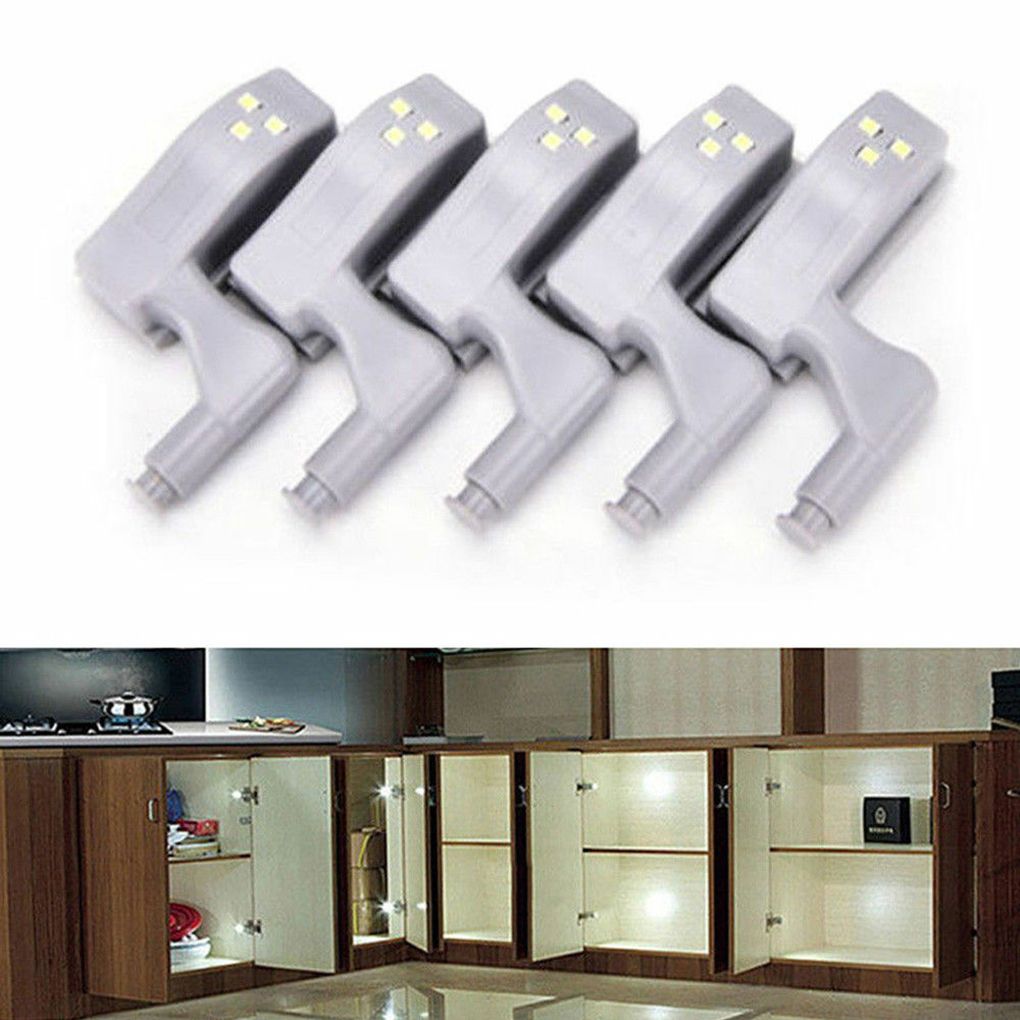2/5/6/10PCS LED Cabinet Light Touch Sensor Cupboard Inner Hinge Lamp Wardrobe Closet Night Light Home Kitchen--10pieces