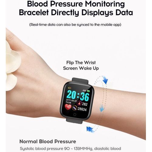 Fitness Tracker Blood Pressure Heart Rate Monitor Y68