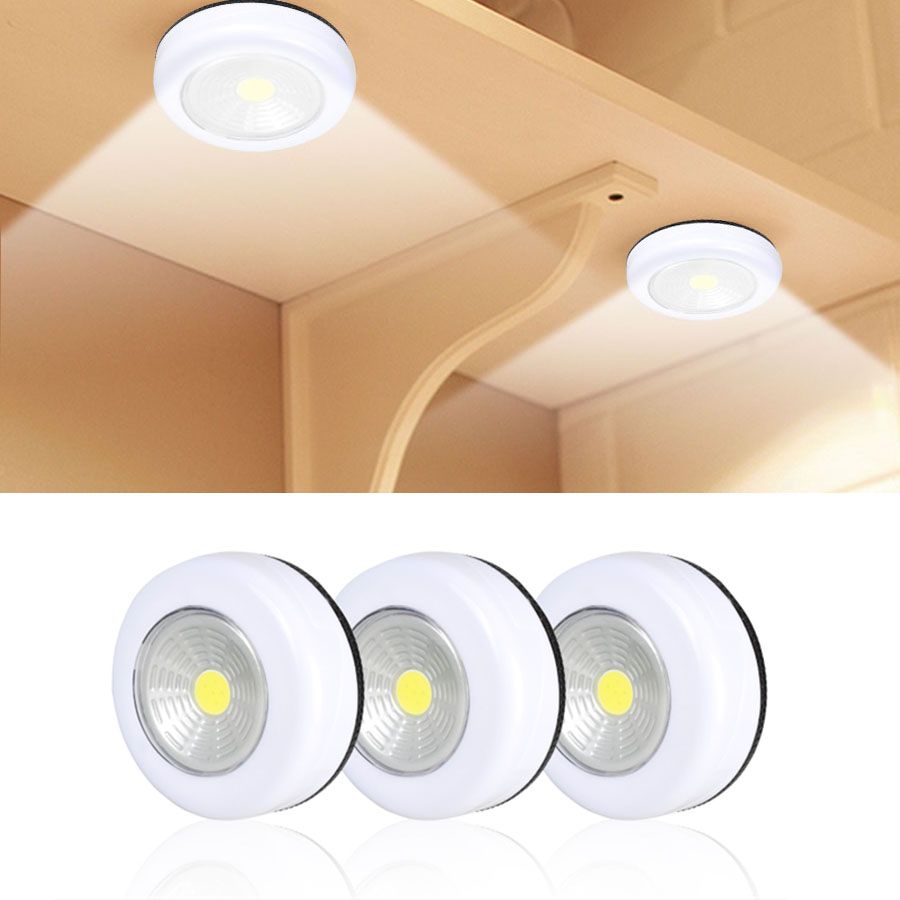 COB Pat Night Lights Press Wall Light Ceiling Wall Lamp/cabinet Mini Night Light Transmission Battery-powered Bedside Emergency-