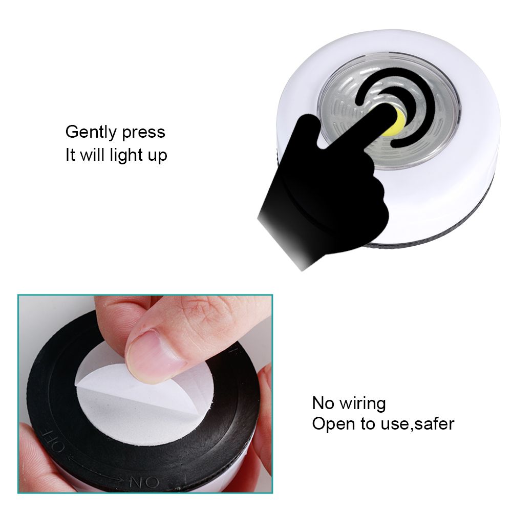 COB Pat Night Lights Press Wall Light Ceiling Wall Lamp/cabinet Mini Night Light Transmission Battery-powered Bedside Emergency-