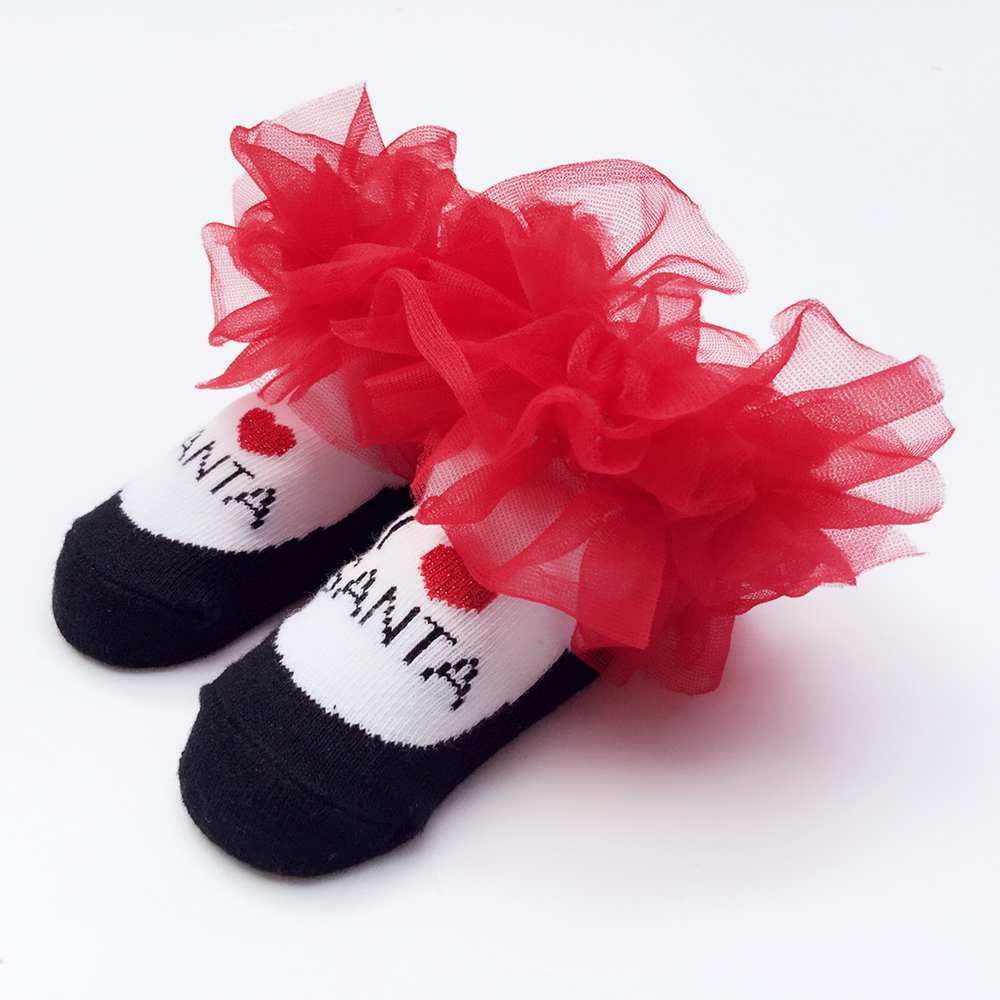 Cute Newborn Baby Girls Socks Christmas Infant Cotton Socks