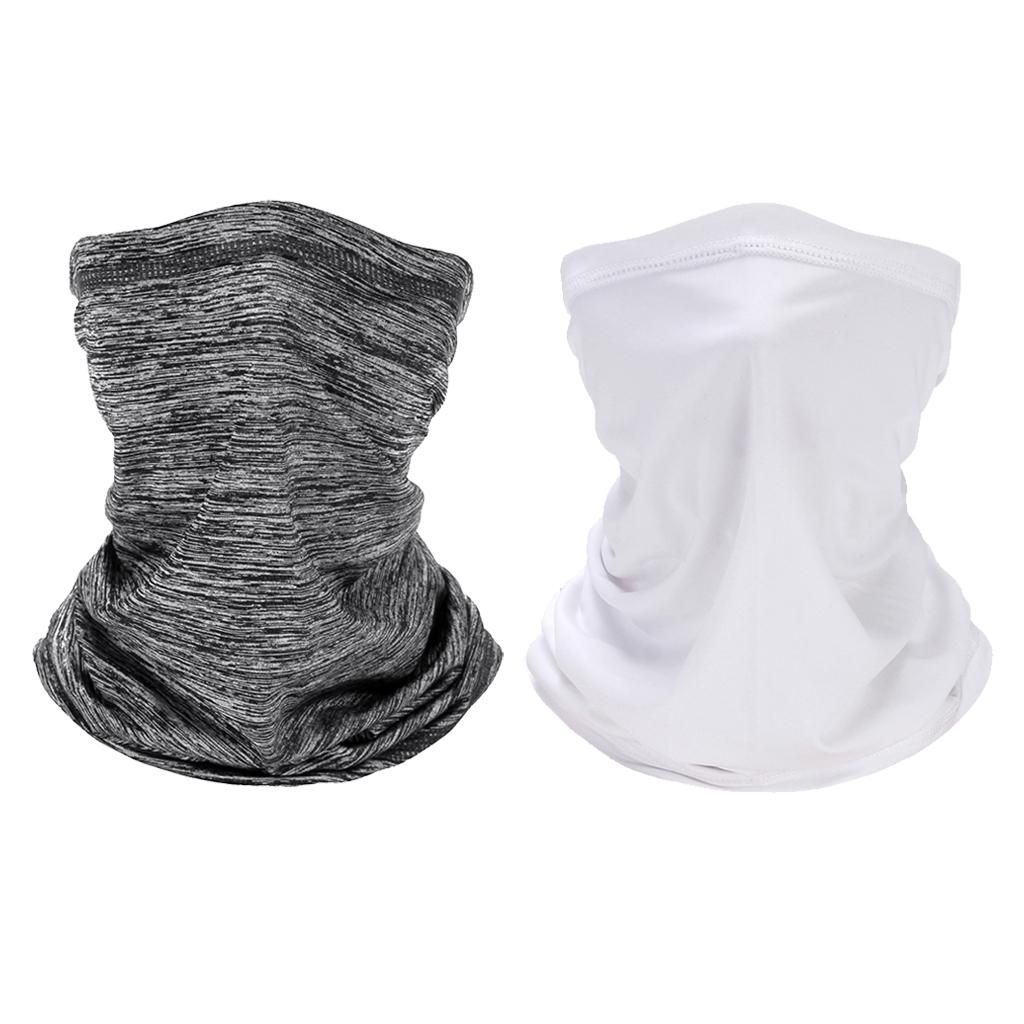 2pcs Cycling Face Cover Balaclava Windproof Scarf Biker Neck Gaiter