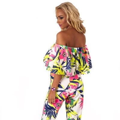 Cape Flowered Jumpsuit - Multicolour
