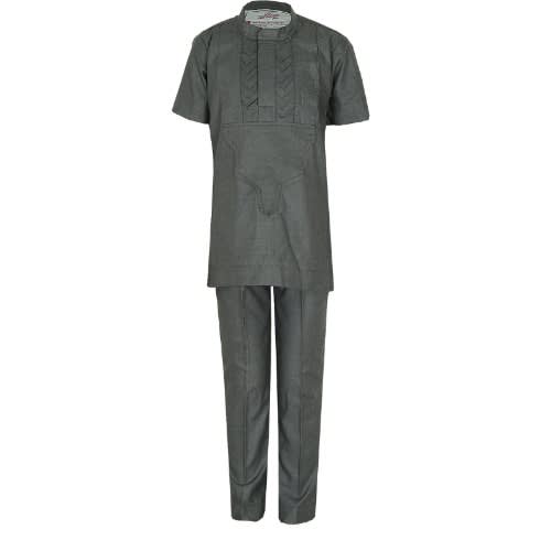 Boys Senator Traditional Wear With Chest Details-grey