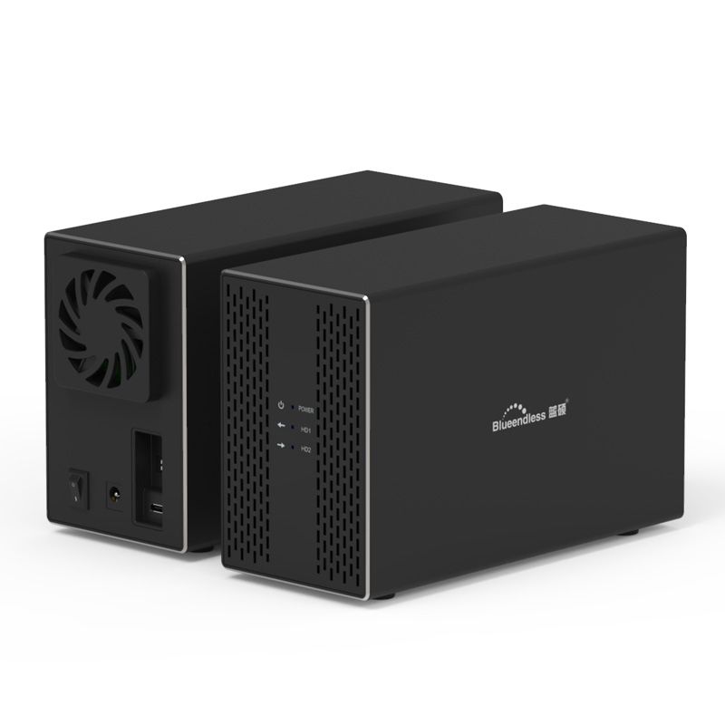 Blueendless Dual HaId Disk RAID Array USB3.0/USB3.1 Dual Bay Dock HHD Enclosure RAID Auto Data Backup 3.5'' HHD Array USB3.1