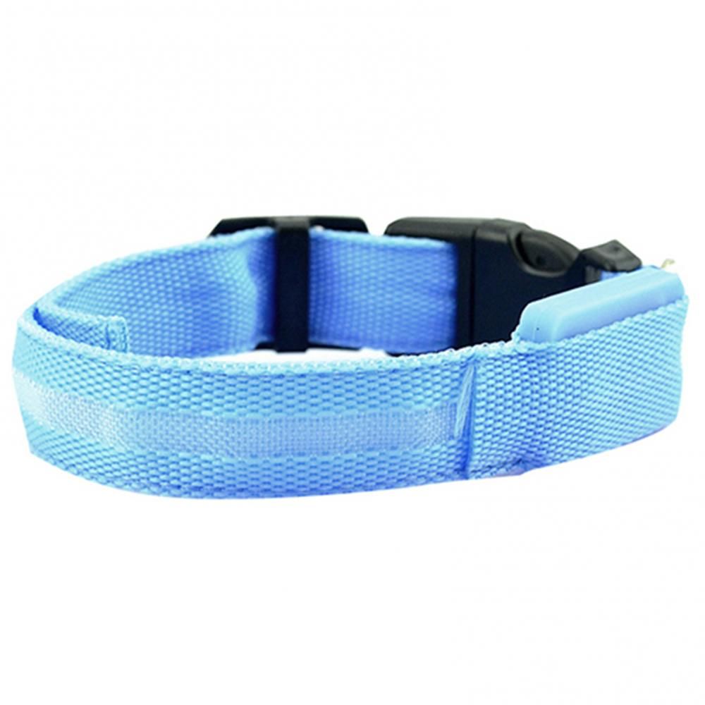 Nylon LED Pet Dog Collar Night Safety Flashing Glow In The D