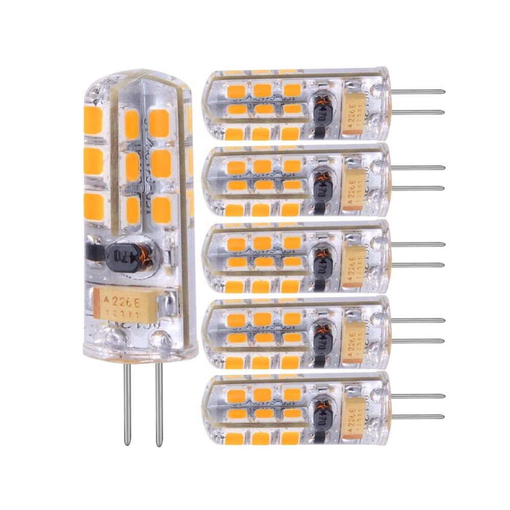 G4 LED Lamp 3W 12V/AC220V Warm/Cold White Mini LED Bulb 360 Beam Angle Chandelier Light 5pcs