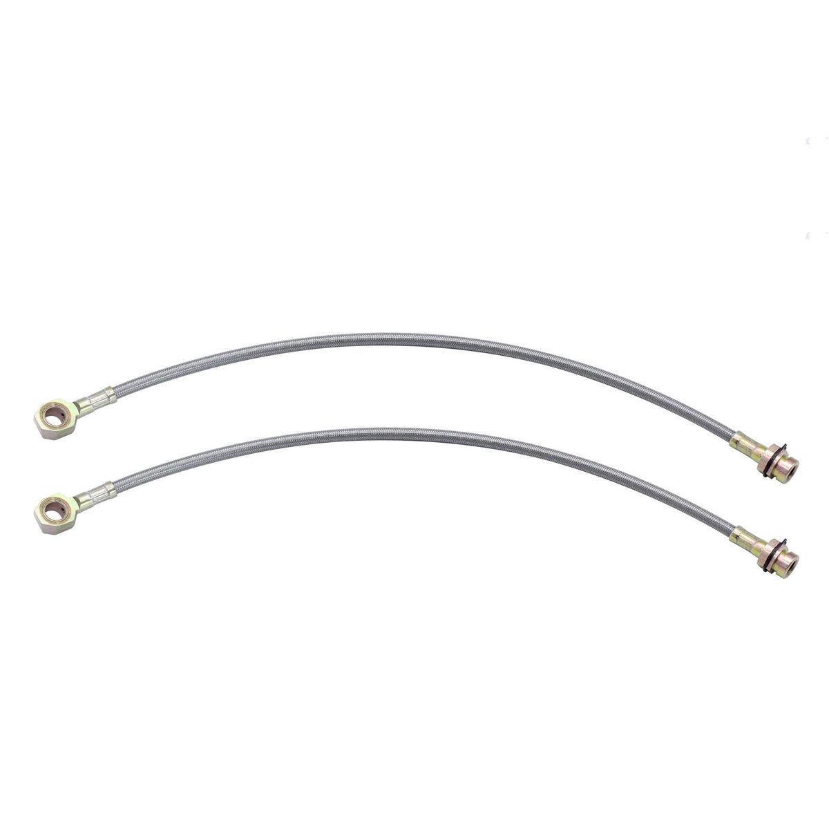 18'' Braided Budget Stainless Steel Brake Hose Line Kit Replacement for Mustang II GM Metric