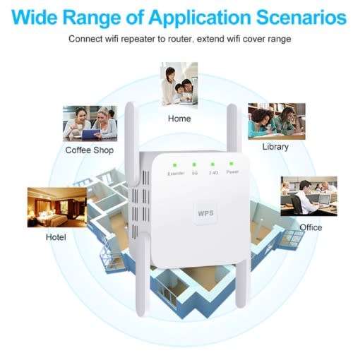 Wifi Extender 1200Mbps 2.4G and 5G Wifi Repeater