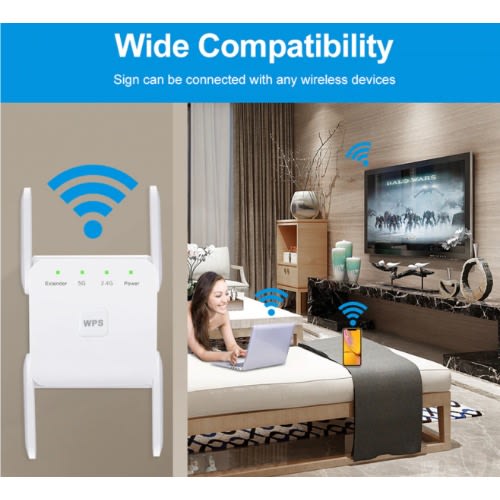 Wifi Extender 1200Mbps 2.4G and 5G Wifi Repeater
