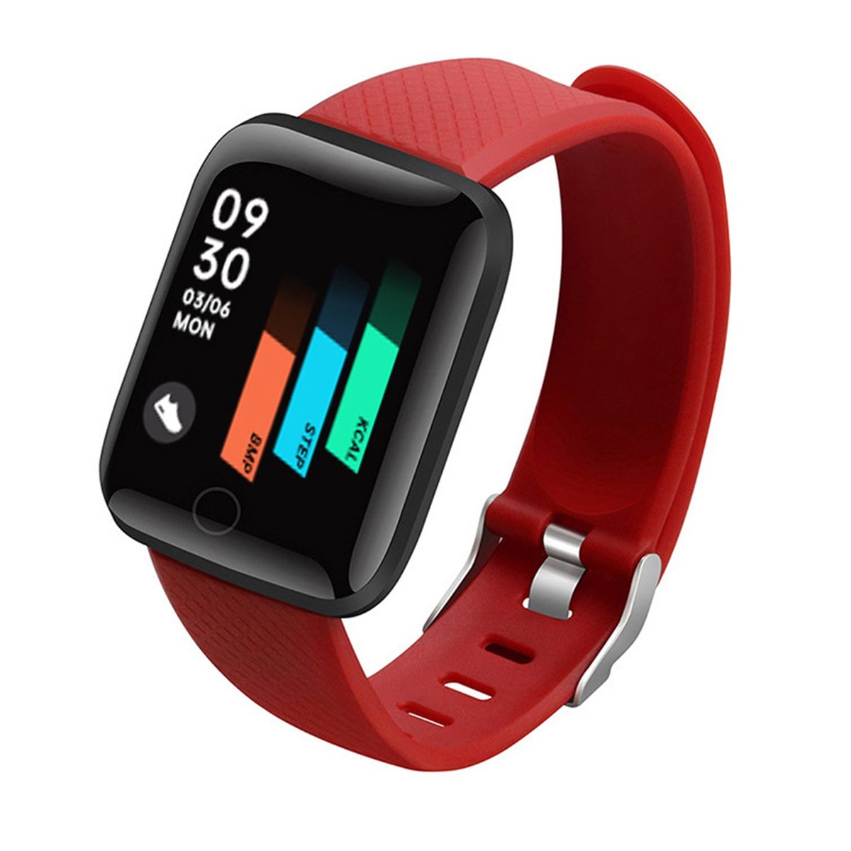 116plus Sport Bracelet Waterproof Health Monitoring TPU-Red