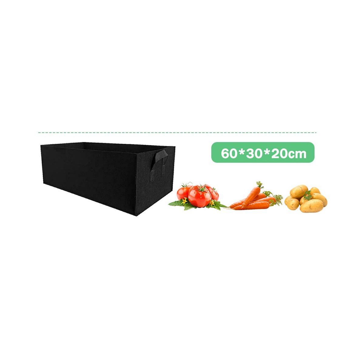 4PCS Fabric Plant Pot Grow Bags Vegetable Tomato Strawberry Growing Planter Rectangle Garden Potato Planting Pots A