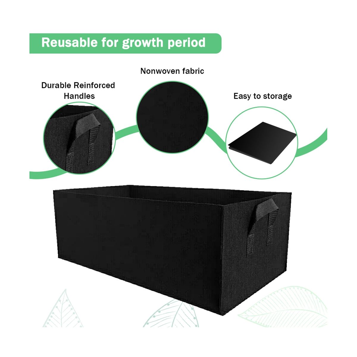 4PCS Fabric Plant Pot Grow Bags Vegetable Tomato Strawberry Growing Planter Rectangle Garden Potato Planting Pots A
