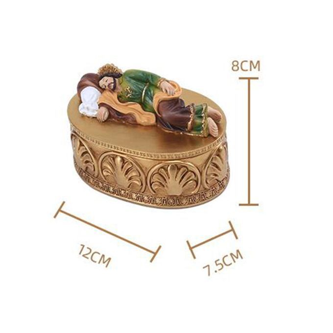 St Joseph Sleeping Statue Religious Gift Figurine Small Jewelry Box
